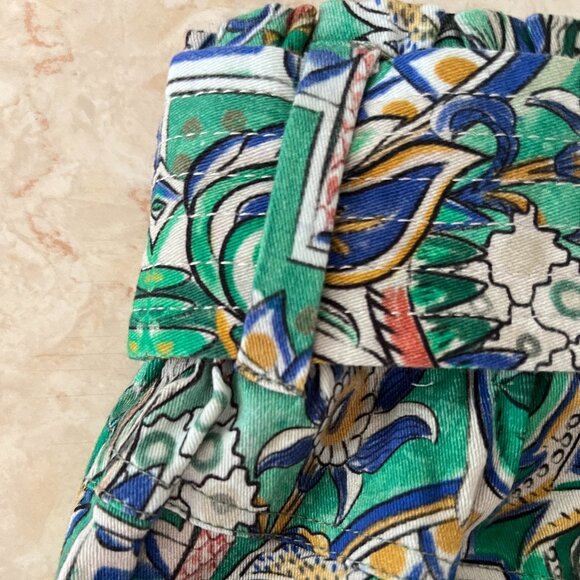 Chufy Sz XS Memories of Ancient Burma Print High Waisted Belted Shorts - Picture 4 of 7